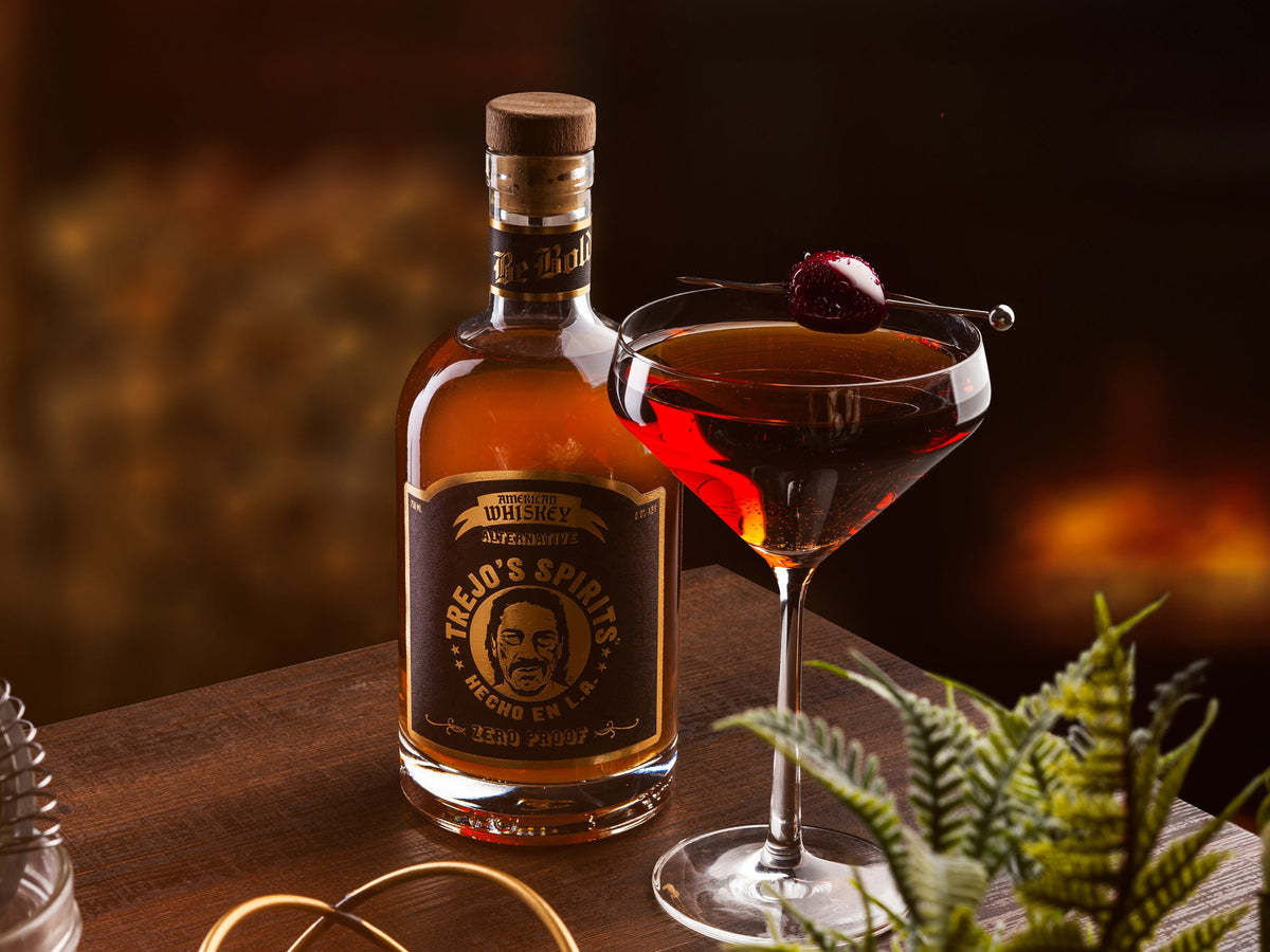 Manhattan made with Trejo's Spirits American Whiskey Alternative